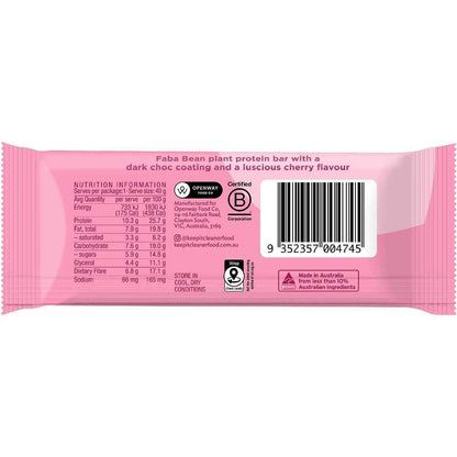 Keep It Cleaner Plant Based Protein Bar Choc Cherry 40g