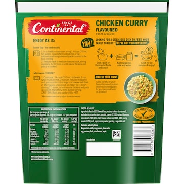 Continental Pasta & Sauce Chicken Curry 145g