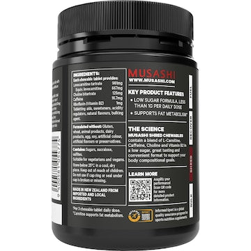 Musashi Shred Chewable Tablets Sour Punch Flavour 54 pack