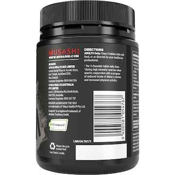 Musashi Pre Workout Chewable Tablets Fruit Crush Flavour 60 pack