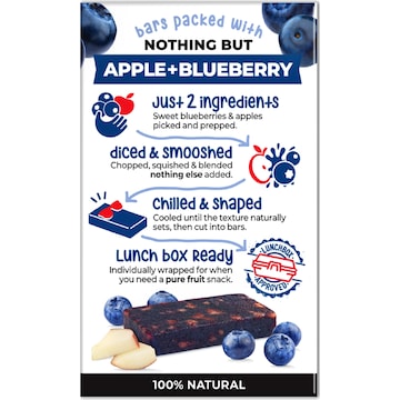 Fruit & Berry Mini Bars - Apple & Blueberry, 5 Pack