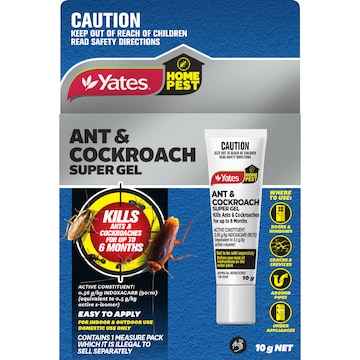 Yates Home Pest Super Gel Ant & Cockroach 10g