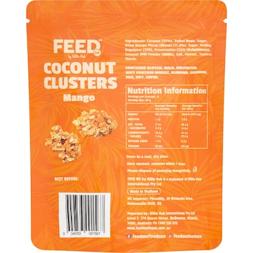 Feed Me Coconut Clusters Mango 80g