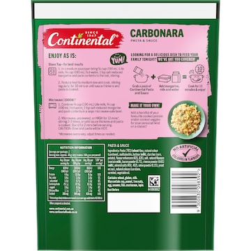 Continental Pasta & Sauce Carbonara 80g