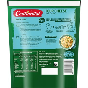Continental Four Cheese Pasta & Sauce 145g