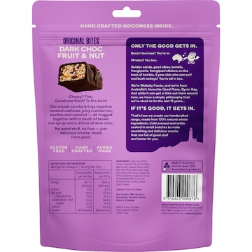 Wallaby Original Bites Dark Choc Fruit & Nut 120g