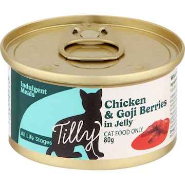 Tilly Wet Cat Food Can Chicken & Goji Berry In Jelly 80g