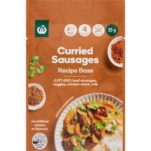 Woolworths Recipe Base Curried Sausages 35g