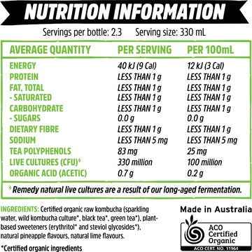 Remedy Kombucha Pineapple Lime 750mL