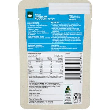 Woolworths Recipe Base Thai Drunken Noodles 175g