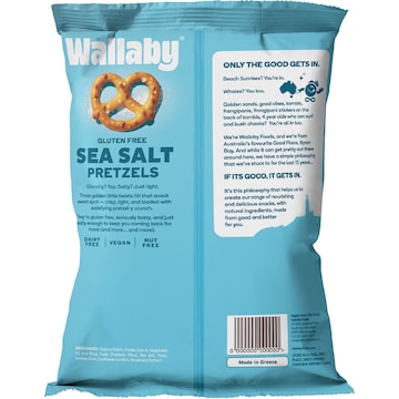 Wallaby Gluten Free Pretzels Sea Salt 90g
