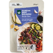 Woolworths Recipe Base Korean Bulgogi Beef 175g