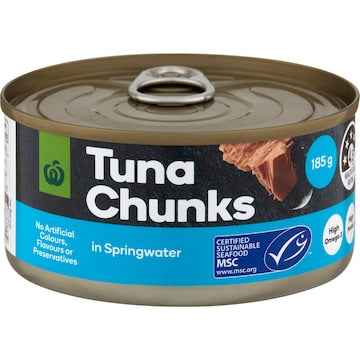Woolworths Tuna Chunks In Springwater 185g