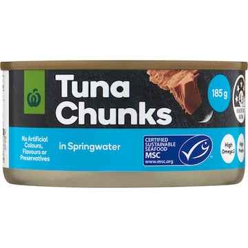 Woolworths Tuna Chunks In Springwater 185g