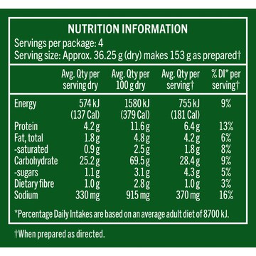 Continental Sour Cream & Chives Pasta Sauce 145g