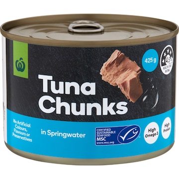 Woolworths Tuna Chunks In Springwater 425g