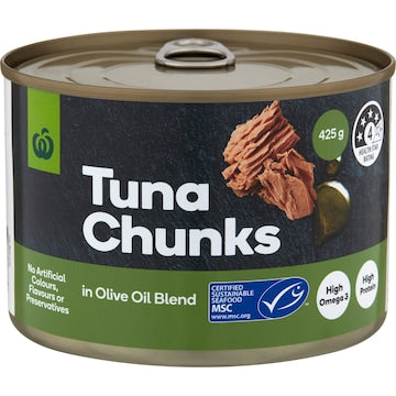 Woolworths Tuna Chunks In Olive Oil Blend 425g