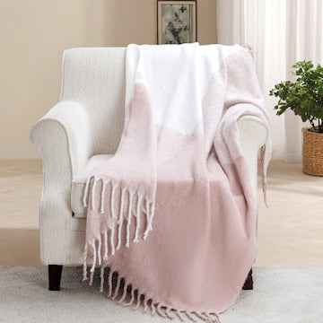 Faux Wool Throw Mauve each