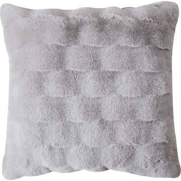 Wavy Faux Fur Cushion Grey each
