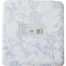 Queen Flannel Quilt Cover Set Blue Floral each