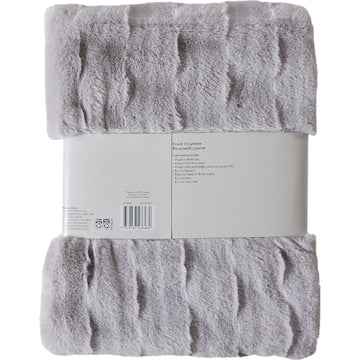 Wavy Faux Fur Throw Grey each