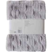 Wavy Faux Fur Throw Grey each