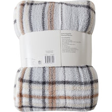 Double Sided Sherpa Throw Grey Check each