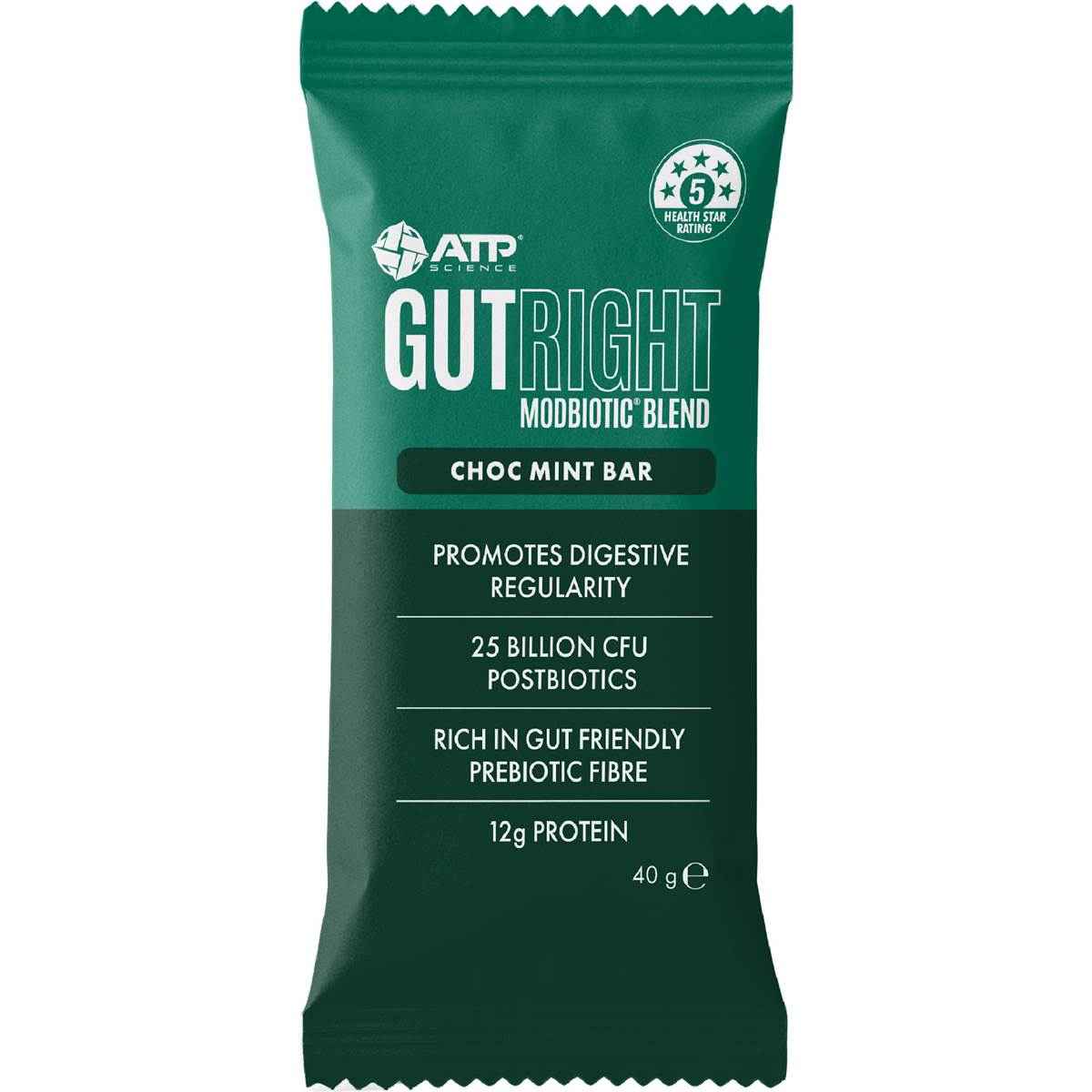 ATP Science Gutright Modbiotic Blend Choc Mint Bar 40g