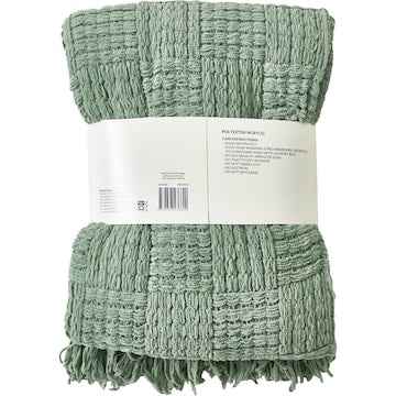 Chunky Knitted Throw Green each