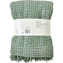 Chunky Knitted Throw Green each