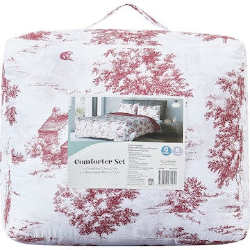 Queen/King Comforter Bed Set Burgundy each
