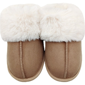 Ladies Scuff Slippers Beige Size 7/8 each