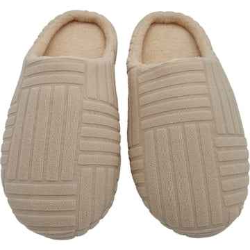 Ladies Sherpa Scuff Slippers Cream Size 5/6 each
