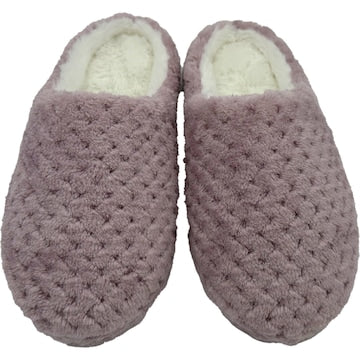 Ladies Sherpa Scuff Slippers Lilac Size 7/8 each