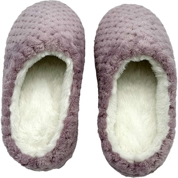 Ladies Sherpa Scuff Slippers Lilac Size 7/8 each