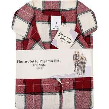 Ladies Flannelette Pyjamas Red Size S each