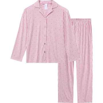Ladies Button Up Pyjamas Pink Hearts Size S each