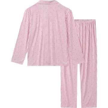 Ladies Button Up Pyjamas Pink Hearts Size S each