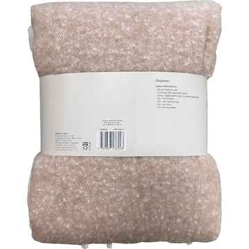 Faux Wool Throw Warm Taupe each