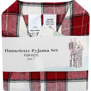 Kids Flannelette Pyjamas Red Size 7 each