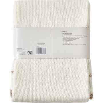 Knitted Throw Taupe Stripes each