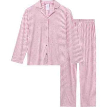 Ladies Button Up Pyjamas Pink Hearts Size L each