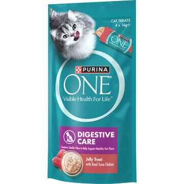 Purina One Digestive Care Cat Treats Jelly With Tuna Chunks 14g x 4 pack