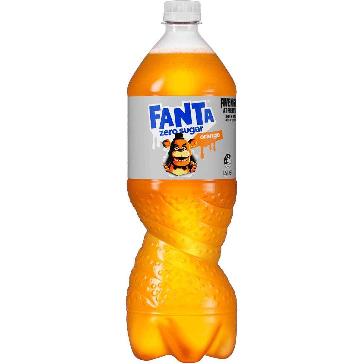 Fanta Orange Zero Sugar Soft Drink 1.25L
