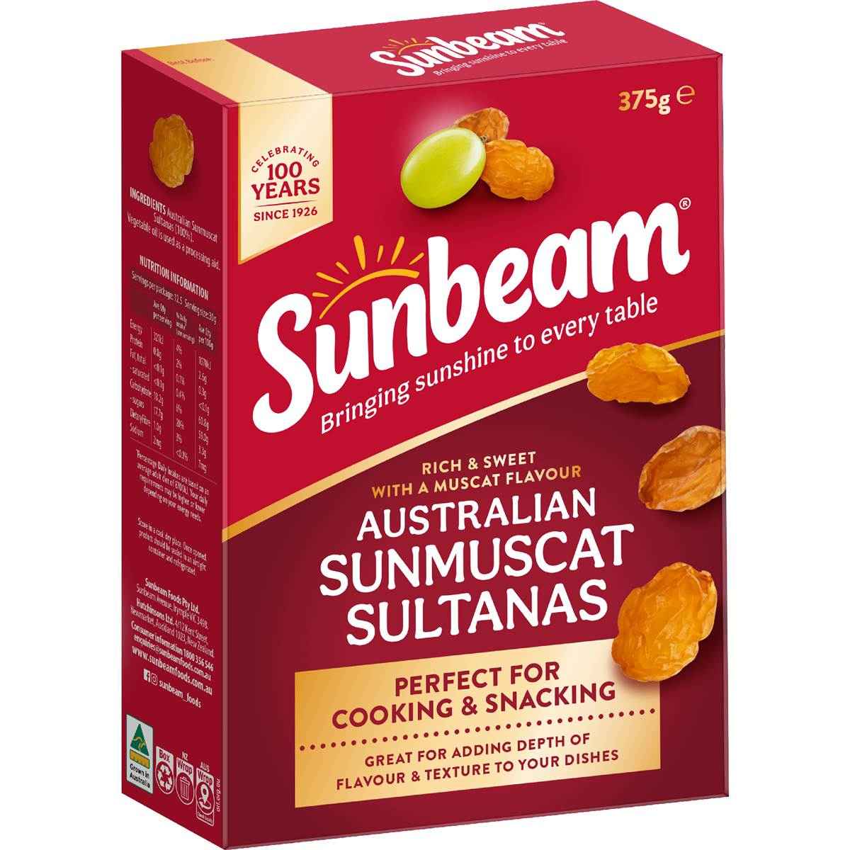 Sunbeam Sunmuscat Sultanas 375g