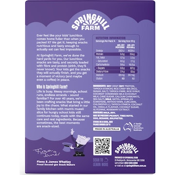 Springhill Farm Rice Puff Bars Vanilla Sprinkles 4 pack