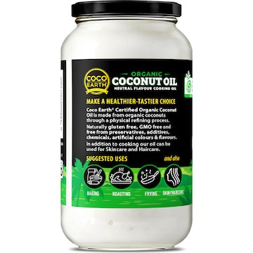 Coco Earth Organic Coconut Cooking Oil 1L