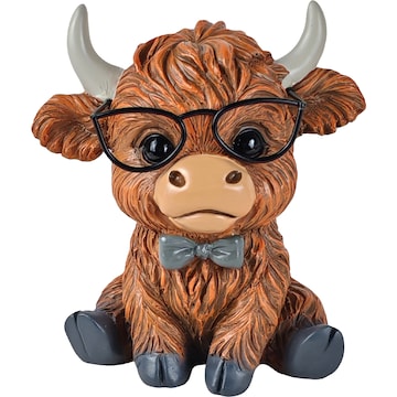 Highland Cow Figurine, Resin, 15cm Height