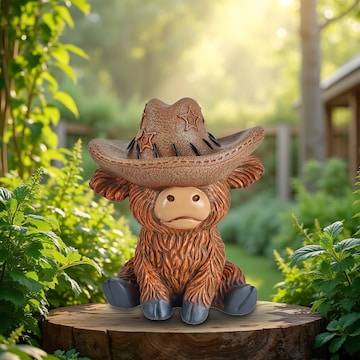 Highland Cow Figurine, Resin, 15cm
