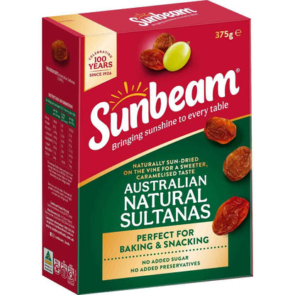 Sunbeam Australian Natural Sultanas 375g